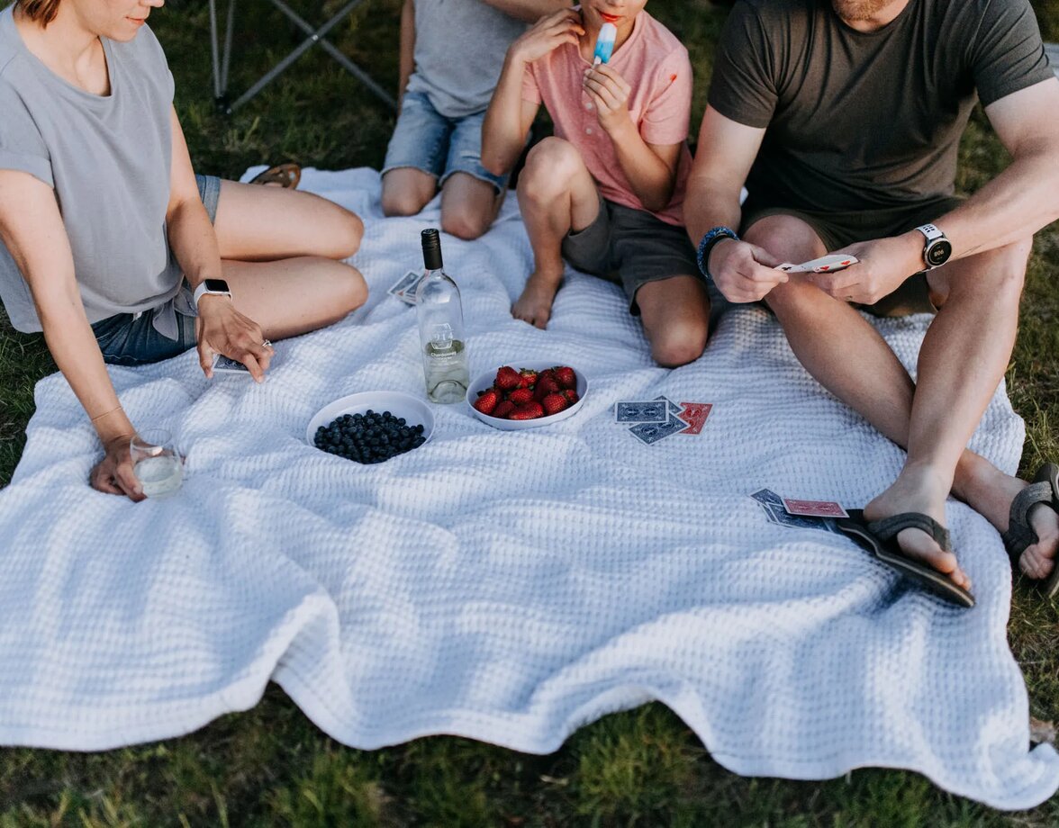 Image of a picnic area setup at a Harvest Hosts location