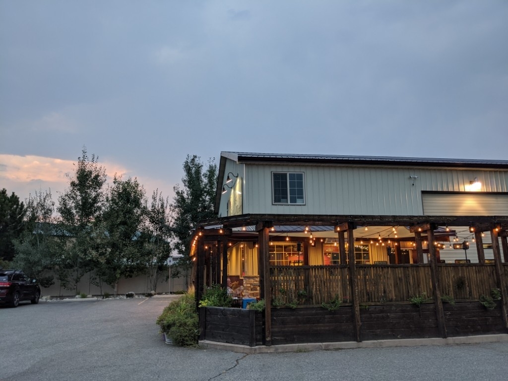 The winery at Yellowstone Cellars is lit up and ready for business.