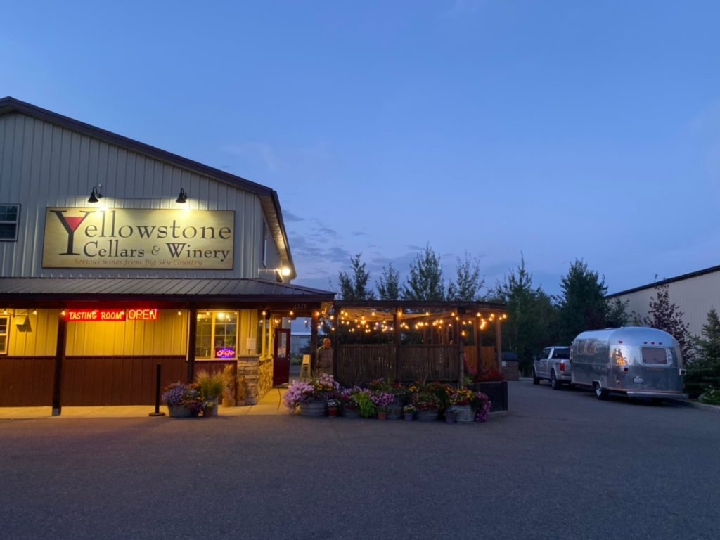 The winery at Yellowstone Cellars is lit up and ready for business.