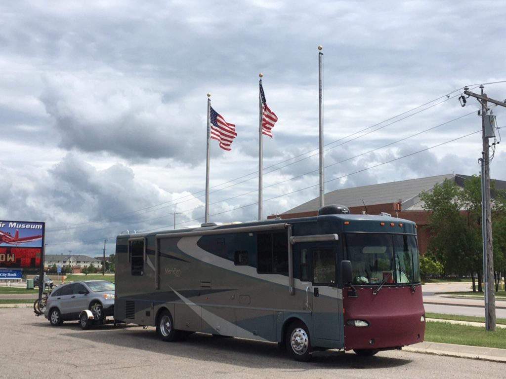 Fargo Air Museum hosts a large motorhome.