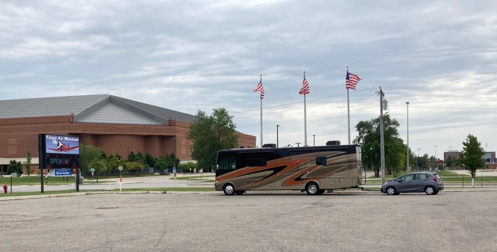 Fargo Air Museum hosts a large motorhome.