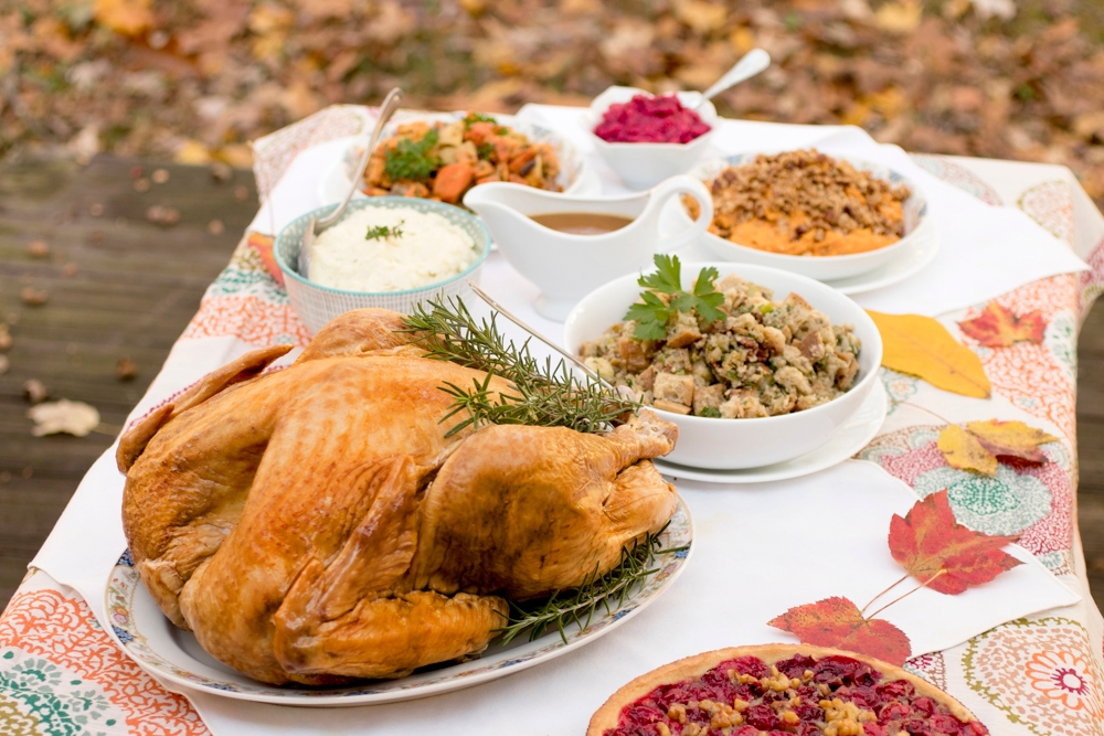 Eating outside could make the Thanksgiving experience nicer and give you more table space.