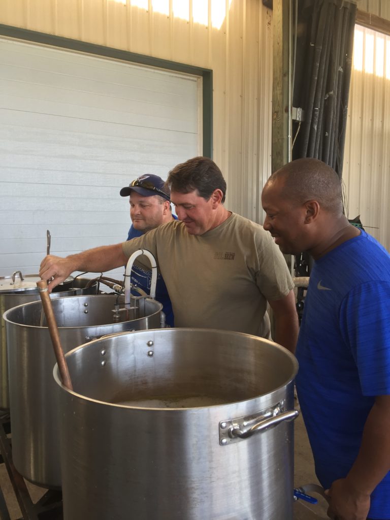 The son in laws brew two types of beer for the winery.