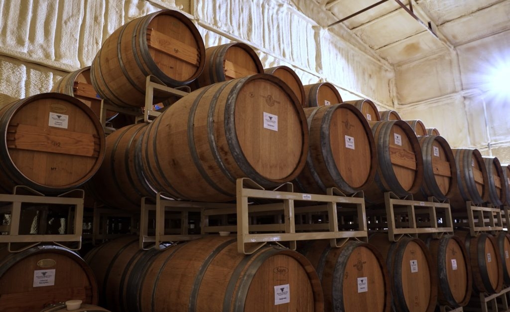 The wines are all made and processed on the property.