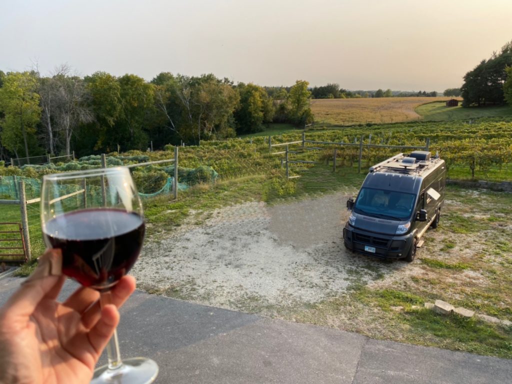 Garvin Heights Vineyard is an awesome Harvest Hosts location in Michigan.