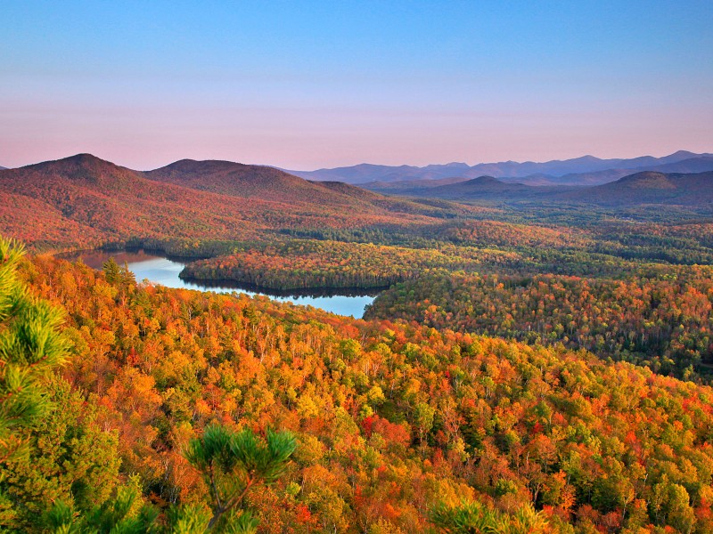 The Adirondacks of New York are one of the most gorgeous places in the US for fall RV camping!