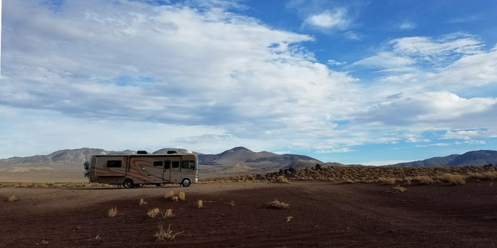 Fossil Fall of California's Highway 395 are the perfect place for free RV camping.