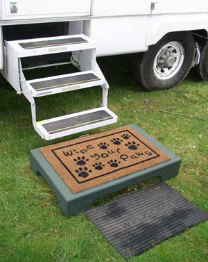 Adding a doormat is both fun and functional.