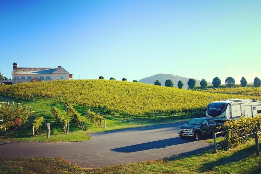 RV dry camping at a Harvest Hosts location
