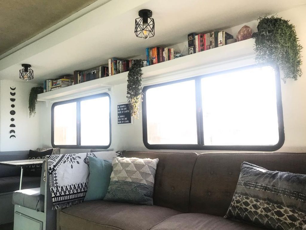 Add a bookshelf for additional flair.
