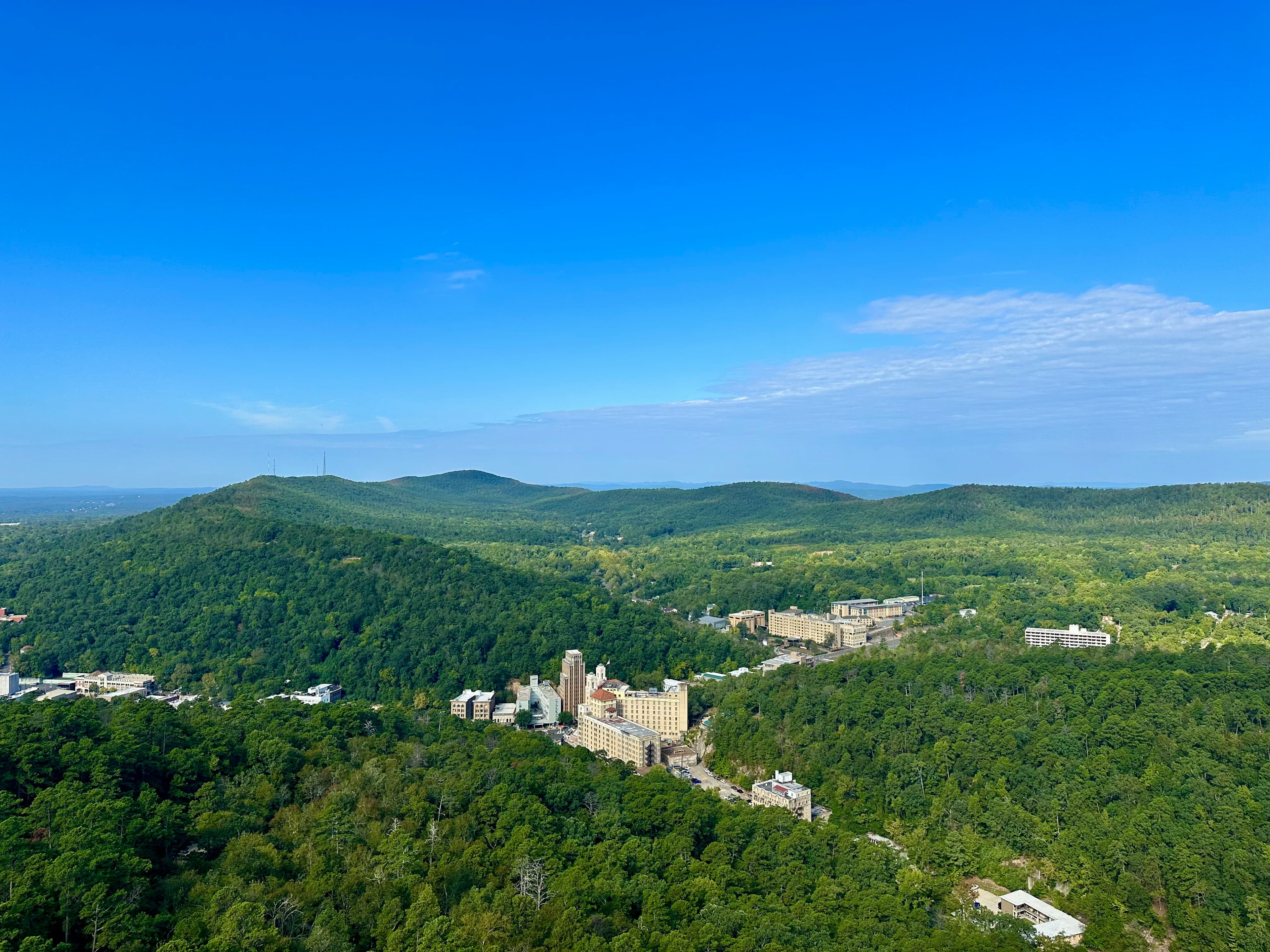 Scenic view of Hot Springs landscape