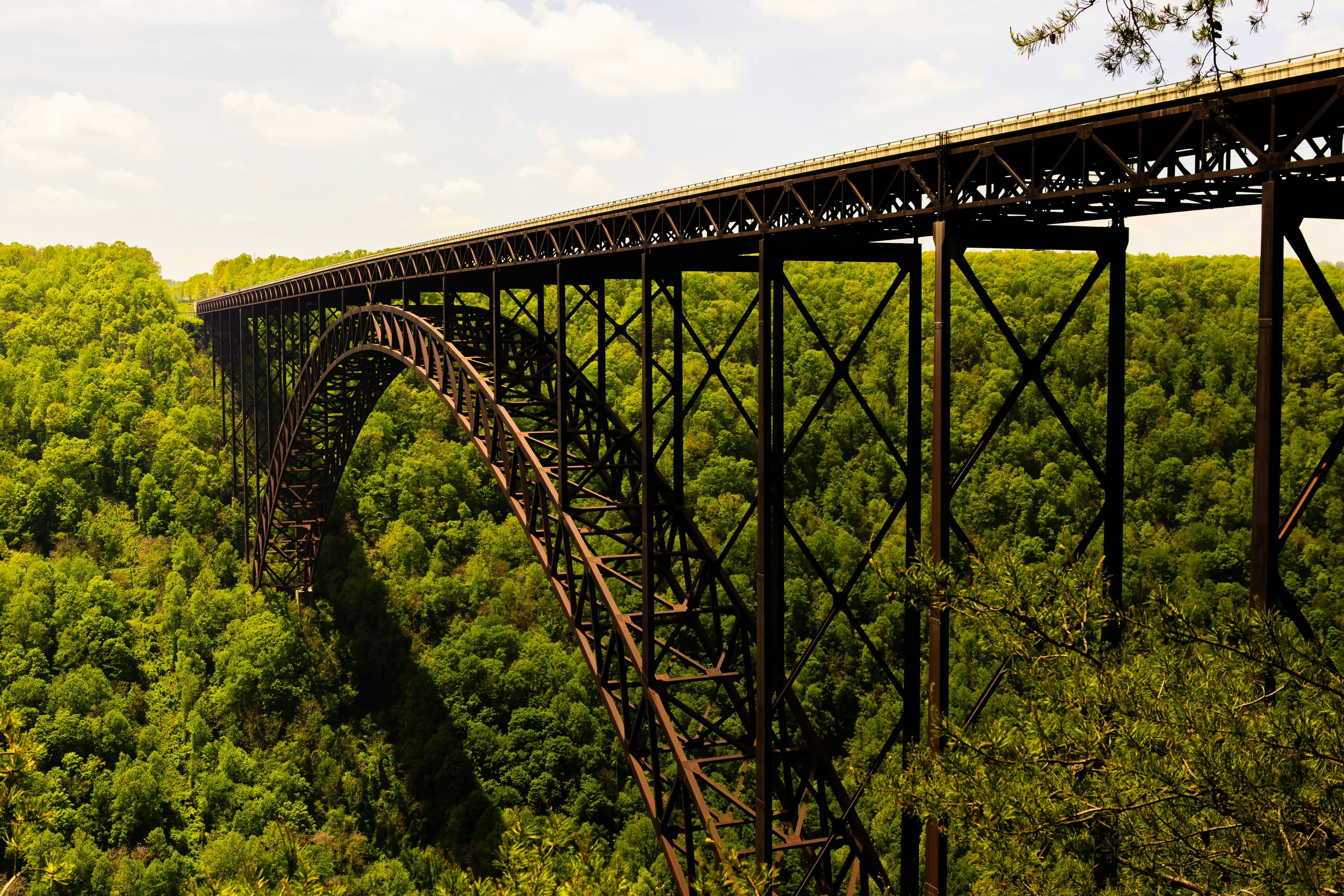Scenic view of New River Gorge landscape