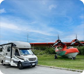 RV with plane